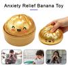 Steamed Bun Stress Ball, Soft TPR Dumpling Squeeze Toy with Mini Bun Inside, Slow Rising Fidget for Adults