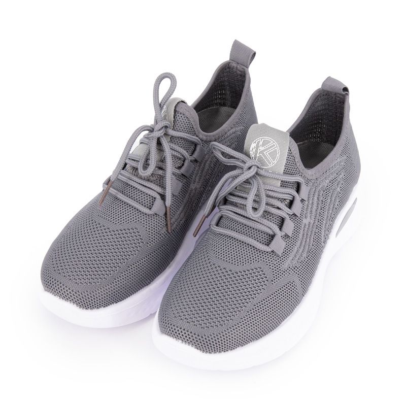 Lace-up Fabric Sneakers with Thick White Sole Women KELARA