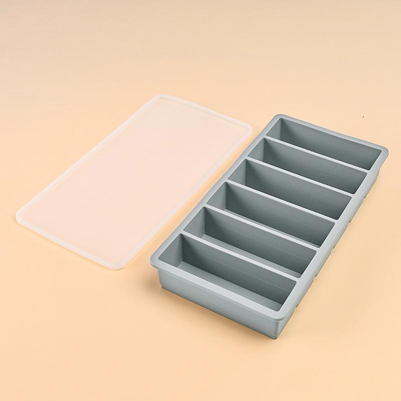 Jätteförvaring för mat måltid sås med lock silikon frysbrickor extra stor soppa is 6/10 kuber bricka mat frysformar