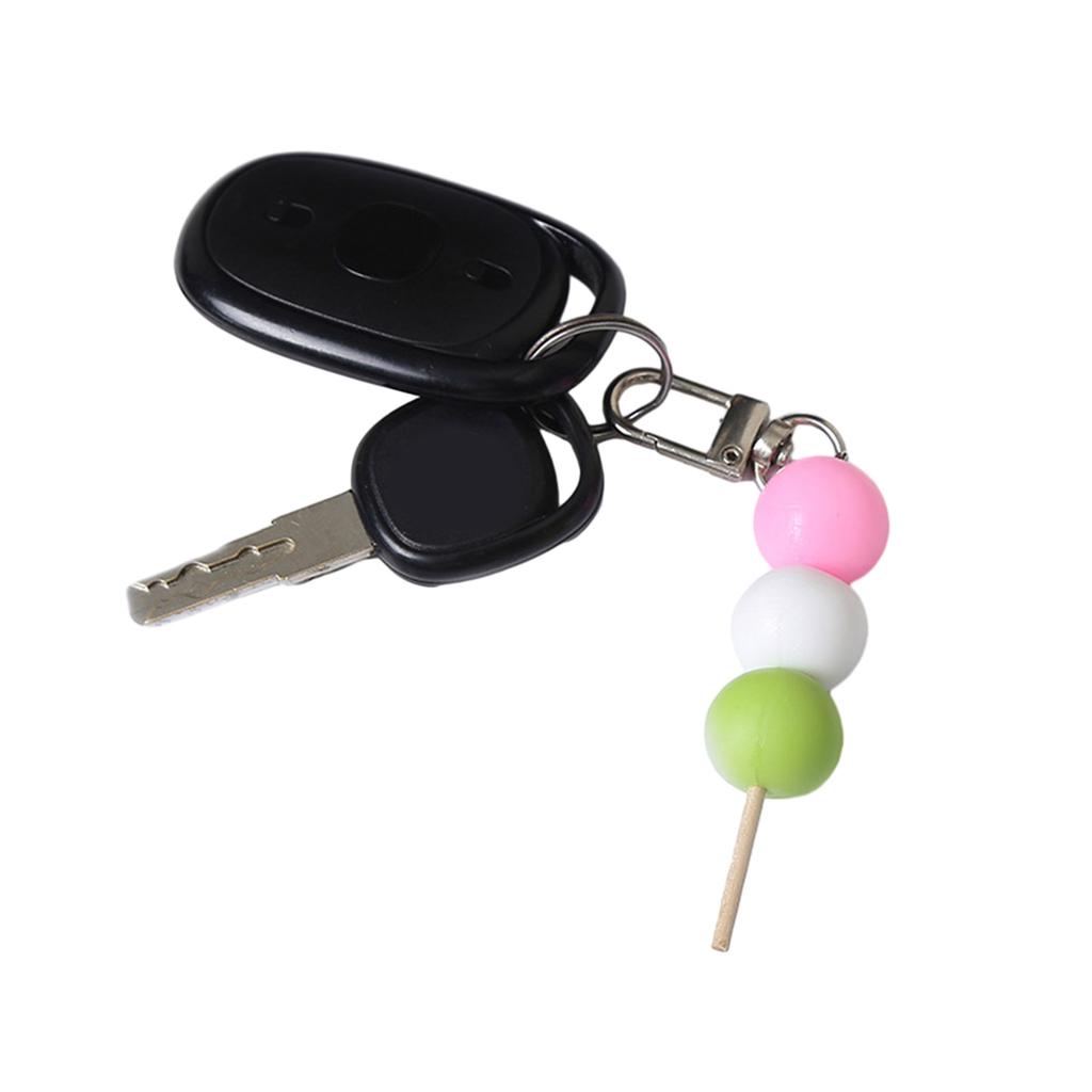 Colorful Acrylic Keychain Simulated Meatball String Keyring Unique Food Model Bag Charm Decoration Key Chain Attachment