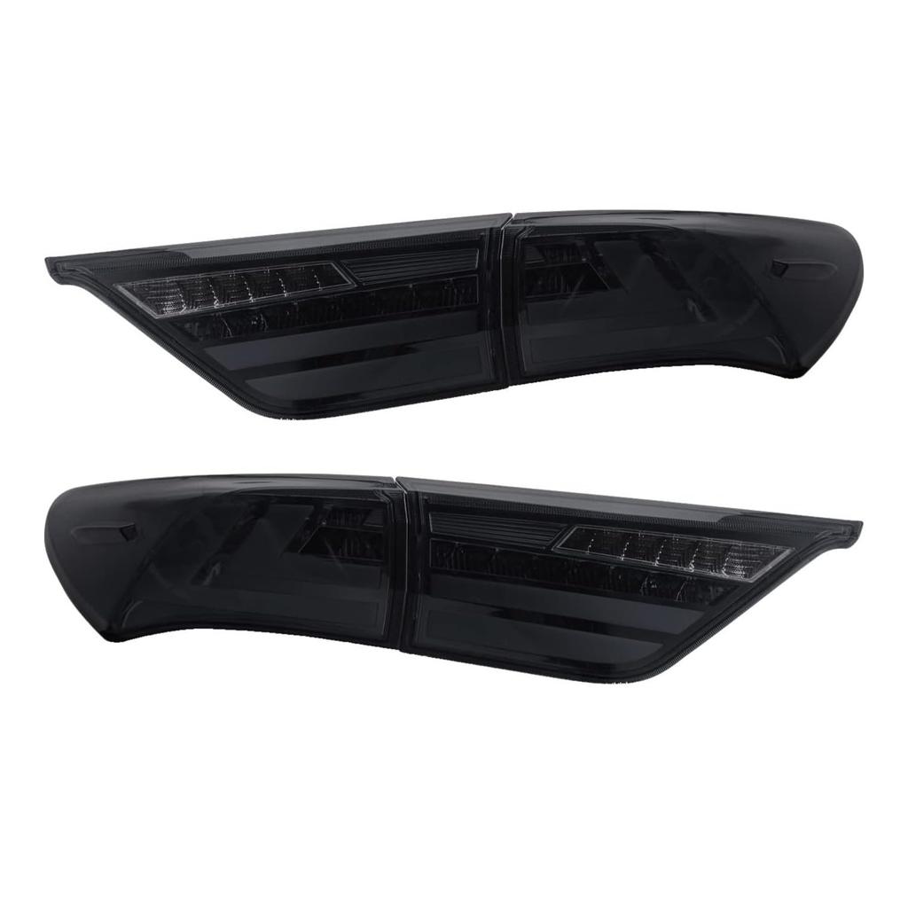 Valenti Jewel LED Tail Lamps ULTRA for Toyota Harrier 60 Light Series, Smoke/Black Chrome, TT60HAU-SB-2