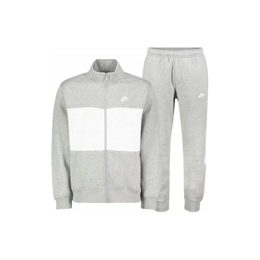 Nike Solid Color Zipper Logo Print Casual Sports Suit Men Suits Gray DM6836-063