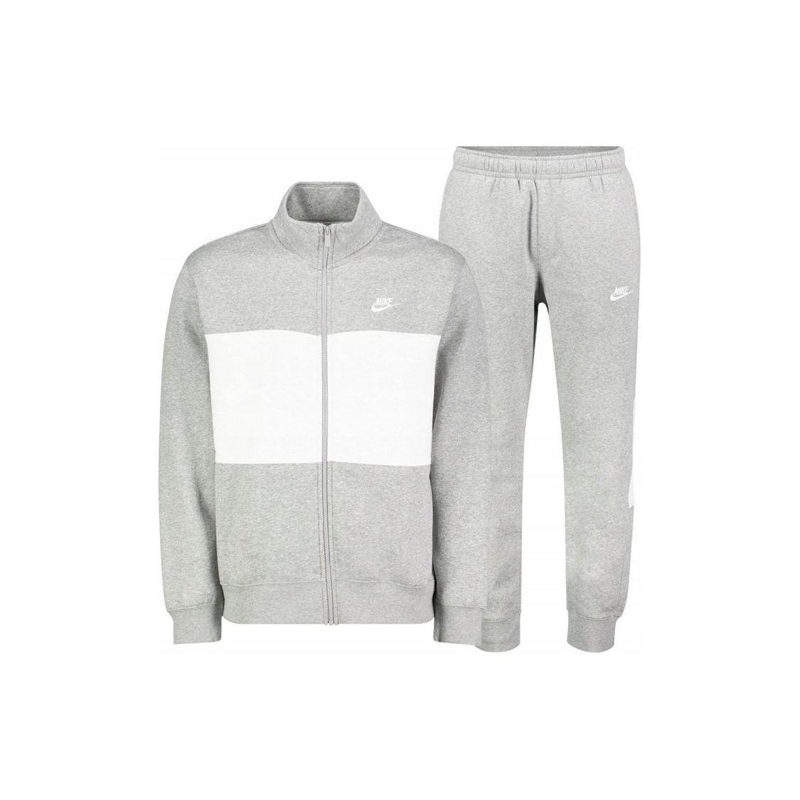 Nike Solid Color Zipper Logo Print Casual Sports Suit Men suits Gray DM6836-063 L
