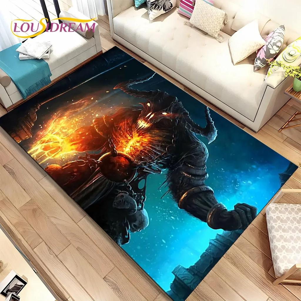 3D HD Diablo Game Gamer Cartoon Area Rug,Carpet Rug for Home Living Room Bedroom Sofa Doormat Decor,kid Play Non-slip Floor Mat
