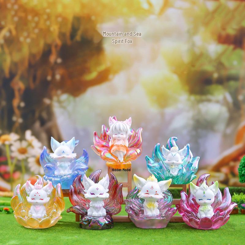 New Little Fox Spirit Luminous Ornament Doll - Ancient Style Trendy Desktop Gift
