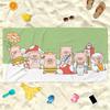Cartoon Lulu the Piggy Towel Soft Lightweight Anti-Sand Large Beach Towel Quick-Drying Bath Sports Family