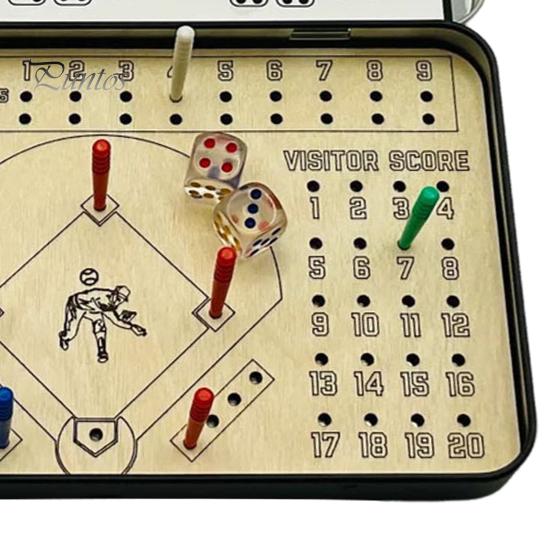 1 Set Reisebrettspiel Baseball Fußball Holzbrettspielzeug 2 Spieler Kinder Erwachsene Interaktives Schreibtischspielzeug Kinder Familienabend Partyspiel Essentials