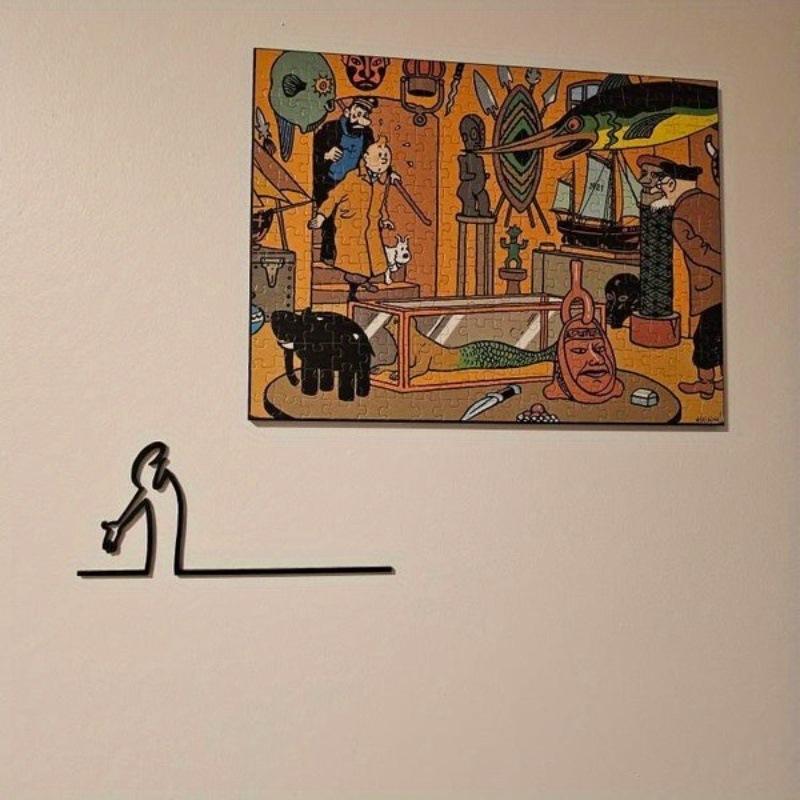 Minimalistisk La Linea Veggdekor - Abstrakt Strekkunstdekorasjon, Moderne Metallplakat For Stue