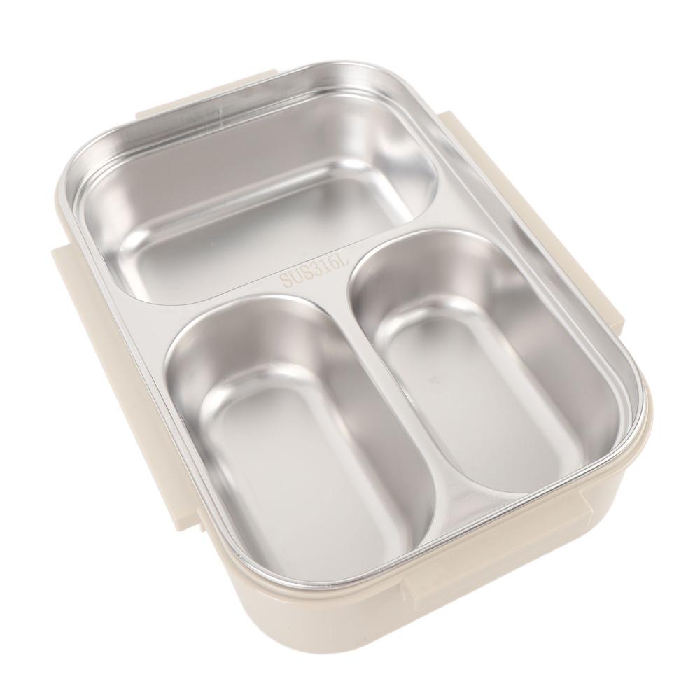 3 Compartments Compartment Lunch Box 1000ml Food Container Lunch Storage Container  For Picnics