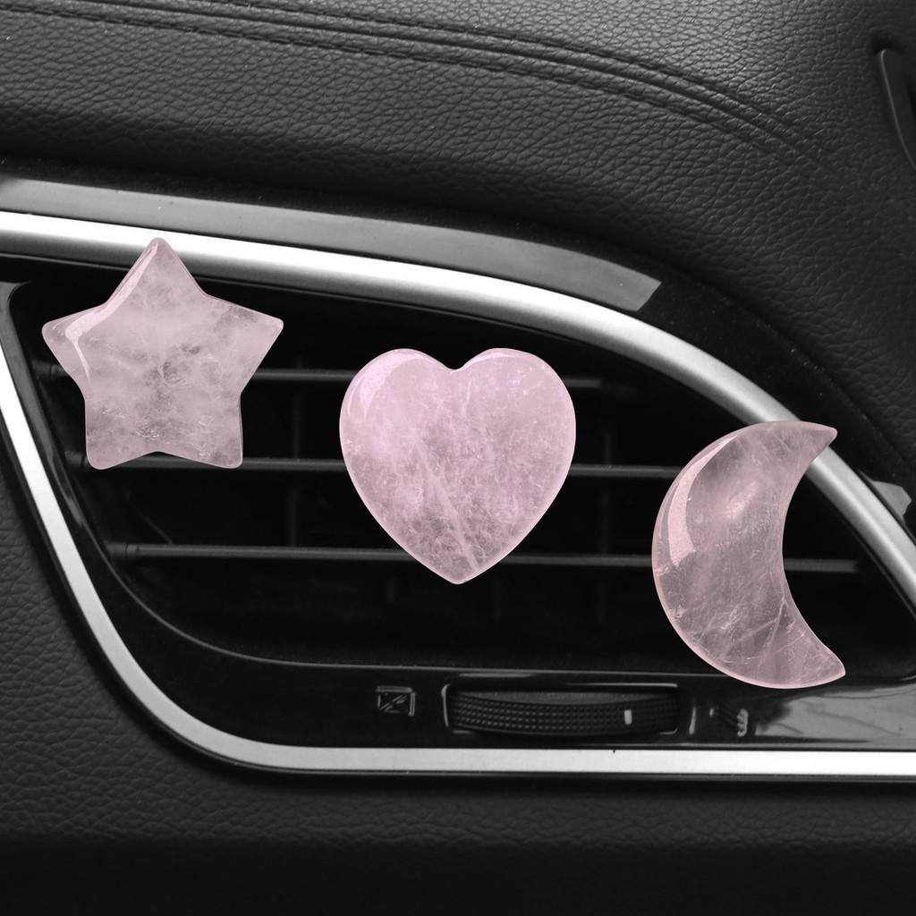 

Moon Crystal Star Heart Car Air Vent Clip Decoration Aromatherapy Plastic Stand StyleD