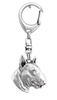 Bull Terrier, Bully III - Silver-plated Key Ring with a Dog In a Gift Box, Handbag Decoration, Backpack Pendant by Art-Dog Brand