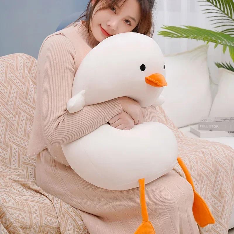 Cuscino Anatra Peluche Carino Bambola Maiale Ragazze Letto Tenendo Una Bambola Dormiente Cuscino Rotondo Cuscino Bambola
