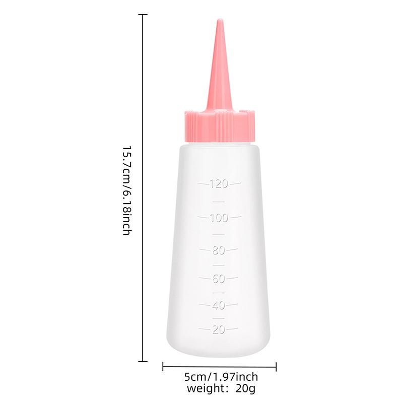 120Ml Salon Hair Oil Applicator Bottle Professional Hairdressing Dyeing Comb Graduated Bottles Barbershop Hairdresser Supplies