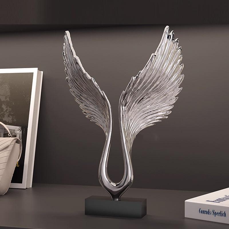 The Sculpture of Da Peng Spreading His Wings Is Luxurious and Light Creative Art Sculpture Eagle Wing Statues Home Decor