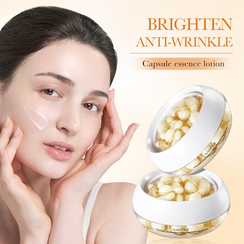 30pcs SADOER Vitamin C Face Serum Capsule Facial Moisturizing Firming Facial Essence Beauty Face Skin Care Products