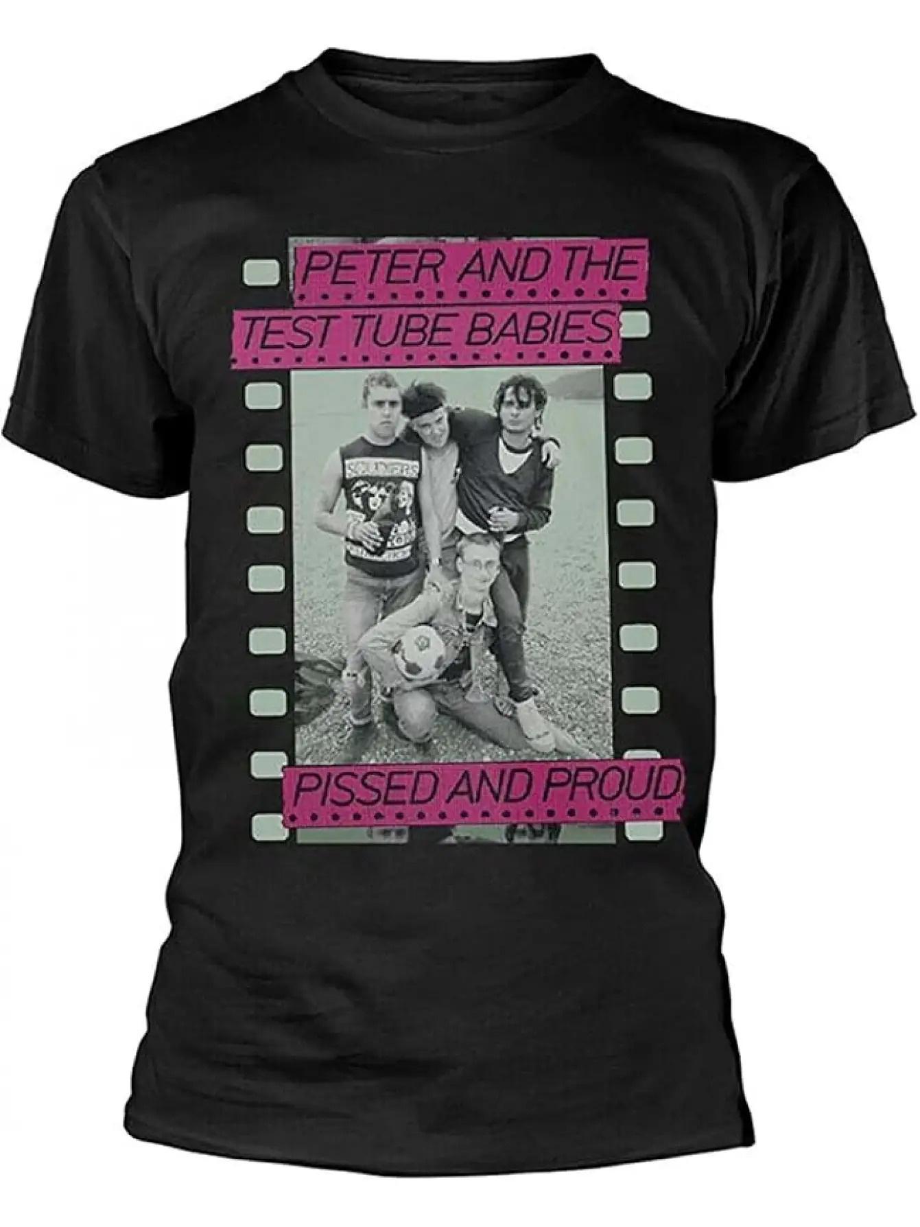 

Peter and Baby IVF Anger and Pride graphic Tshirt with bright pink text and band imagery suitable for couples in all seasons 3XL