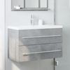 VidaXL Armoire de lavabo gris béton 80x38,5x48 cm bois ingénierie 856228