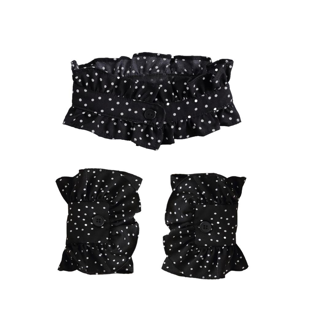 Men's Shirts Fake Collar Fake Cuff Sets Removable Half Shirt Fake Collar+Sleeved Formal Wear Shirt Detachable Collar Set