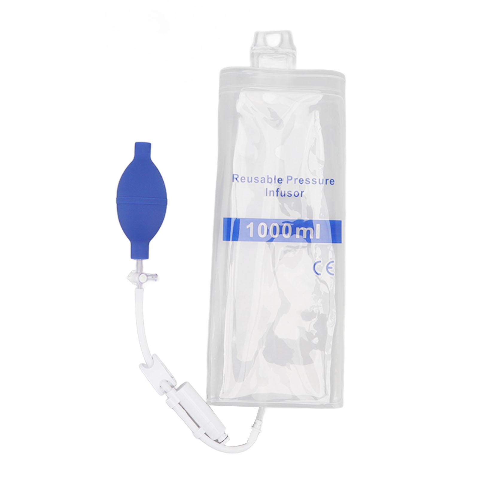 Sac à Pression 1000 ml pour Sang et Fluides Rapide avec Colonne d'Affichage de Pression pour Transfusion d'Urgence Hospitalière