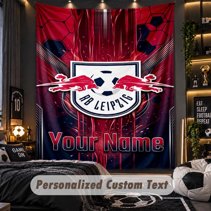 TapestryRB Leipzig FC Custom Name Text Personalized Wall Hanging Tapestry Home Wall Decor