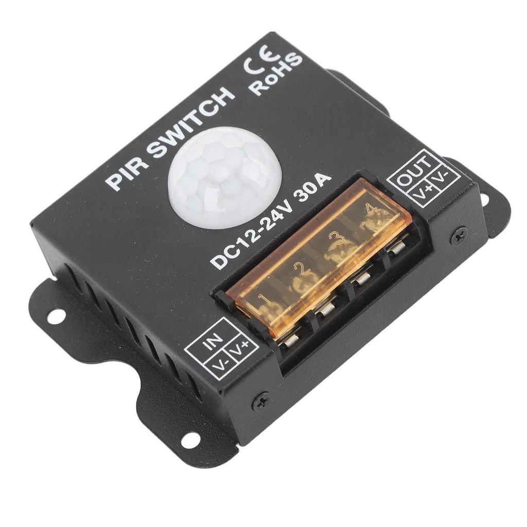 PIR Switch Motion Sensor LED Human Infrared Sensing Controller for Light Strip Outdoor DC12‑24V 30A