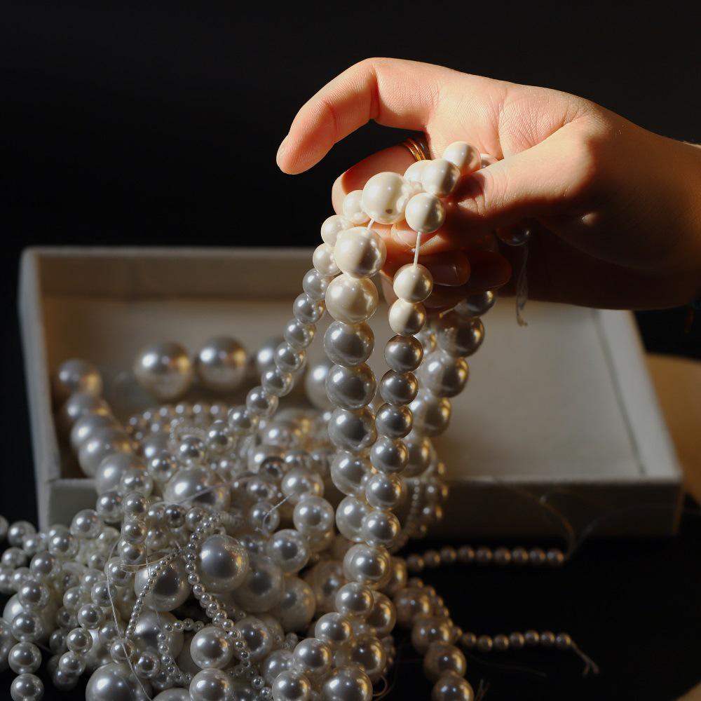 High-Quality 2-20mm Natural Deep Sea Shell Pearl Round Beads for DIY