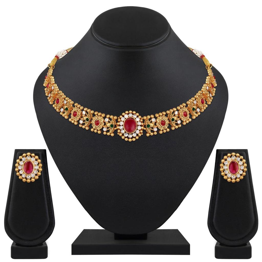 Latest Stylish Design Fancy Traditional Necklace Jewellery Set for Women