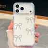 Foreign trade applicable iphone17AIR mobile phone case glitter bow Apple 16Pro anti-drop all-inclusive Samsung S26U