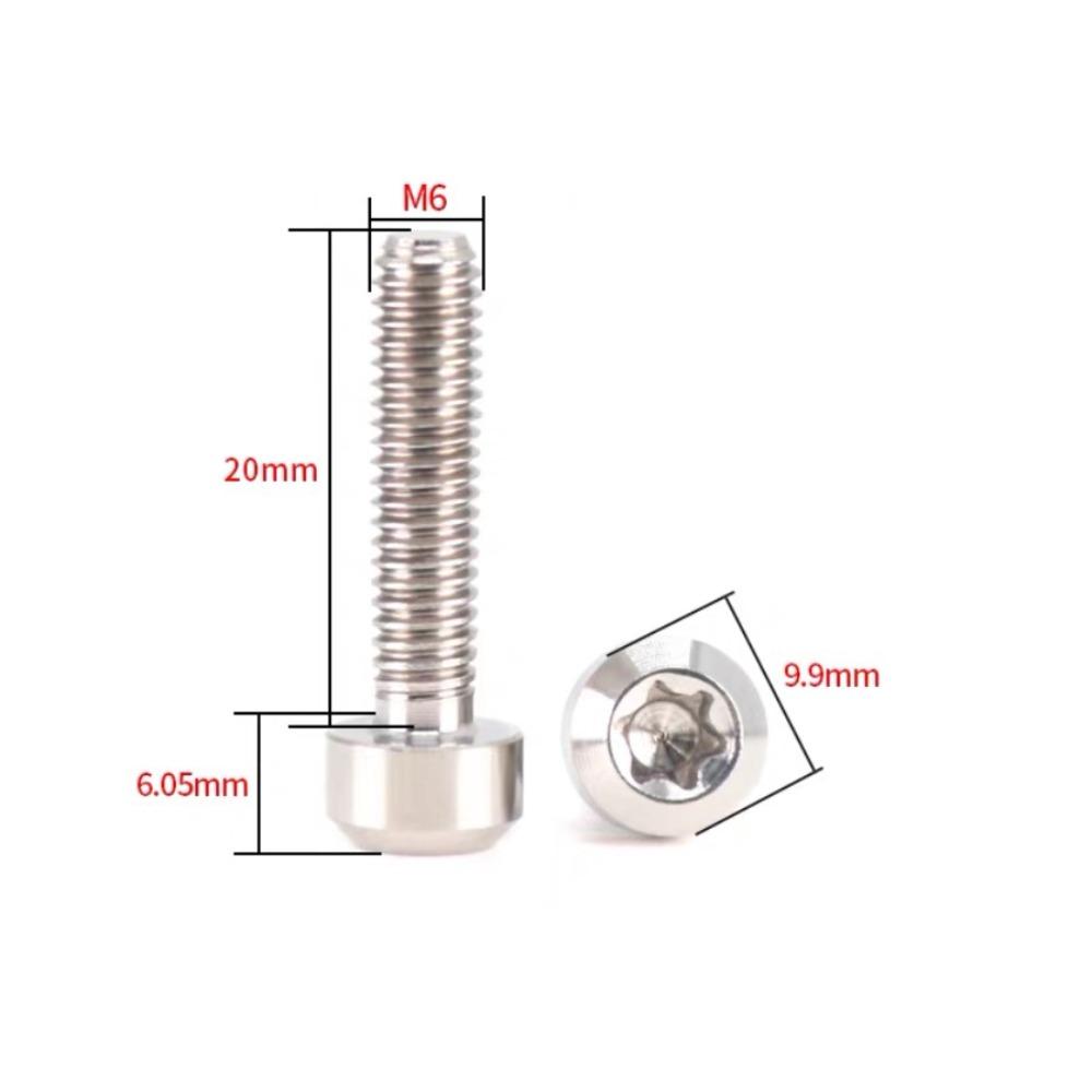 M6 Titanium Screw Torx Drive Socket Cap Screw Durable Fastener Screw  Motorcycle Upgrade