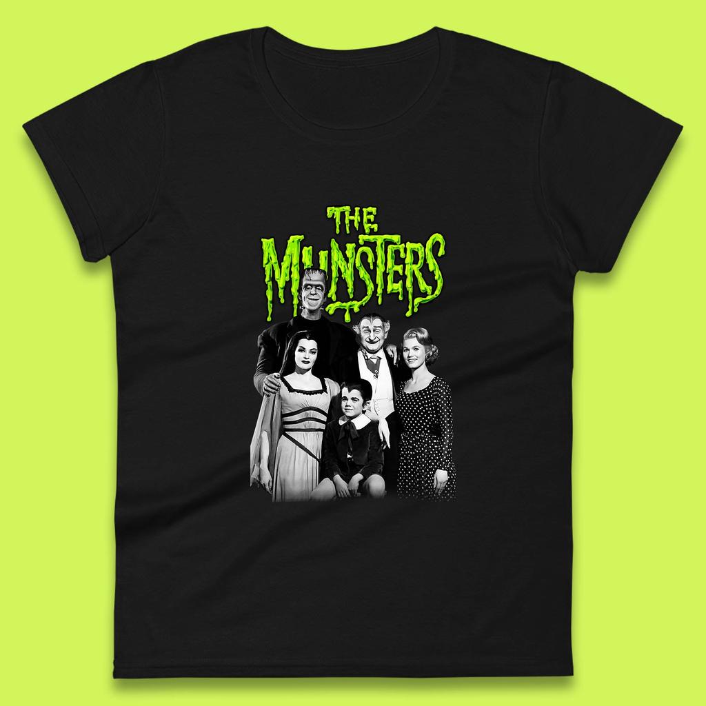Vintage The Munsters Family TV Series Halloween Frankenstein Horror Scary Womens Tee T Shirt Mens Tops Unisex Top