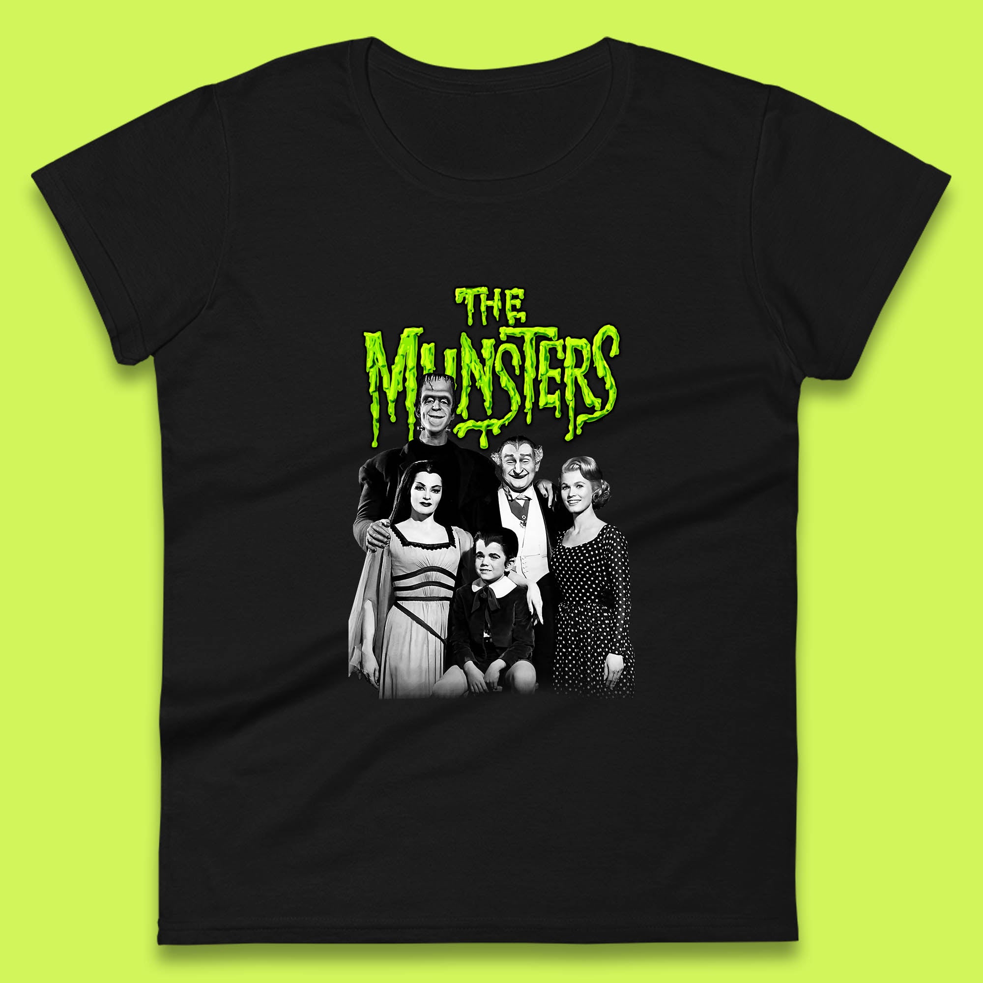 Vintage The Munsters Family TV Series Halloween Frankenstein Horror Scary Womens Tee T Shirt Mens Tops Unisex Top S