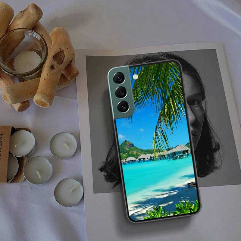 Sea Tropical Palm Trees Beach Phone Case For Samsung A16 A26 A36 A56 Galaxy A02S A12 A52S A13 A23 A33 A53 A54 A34 A24 A14 A22 A3