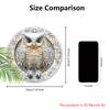 Cool Owl Wooden Sign, Funky Owl Round Sign for Front Door Wall Hanging Decor, Ideal Home Hanging Ornament