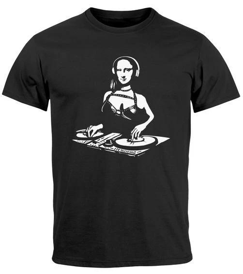 Mona Lisa Techno Festival DJ Electronic Music Rave Fashion Mens T-Shirt XL