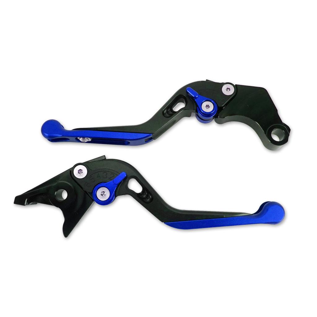 H148 Matte Finish Honda Brake and Clutch Fits Rebel Black/Blue Levers, 6-Position Adjustable, Telescopic, CB400SF, 250, NC700S/X, etc.