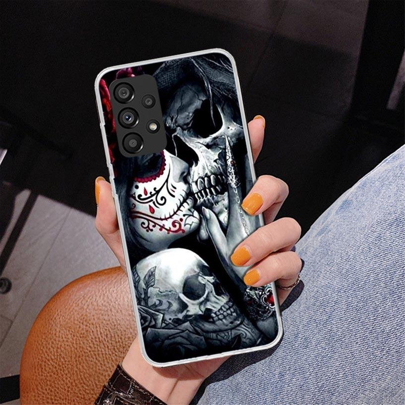 Catrina Beautiful Rose Girl Skull Phone Case For Samsung Galaxy A17 A16 A15 A14 A13 A57 A56 A55 A54 A53 A37 A36 A35 A34 A33 A26