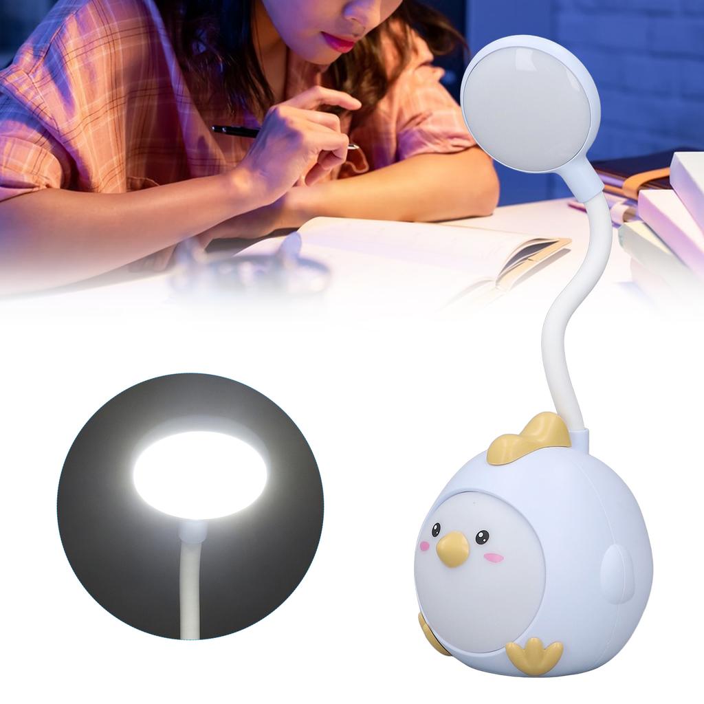 Cute LED Desk Lamp for Student 360 Degree Adjustment USB Charging Soft Light Table Lamp Night Lamp for Home Dorm