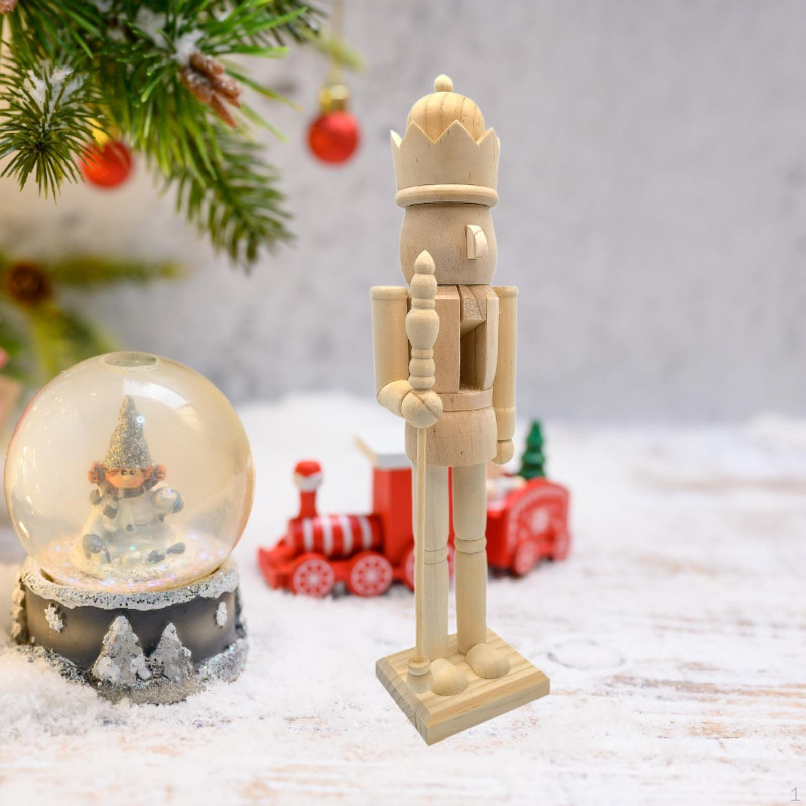 

Рождественская поделка Щелкунчик деревянная фигурка необработанное дерево своими руками C