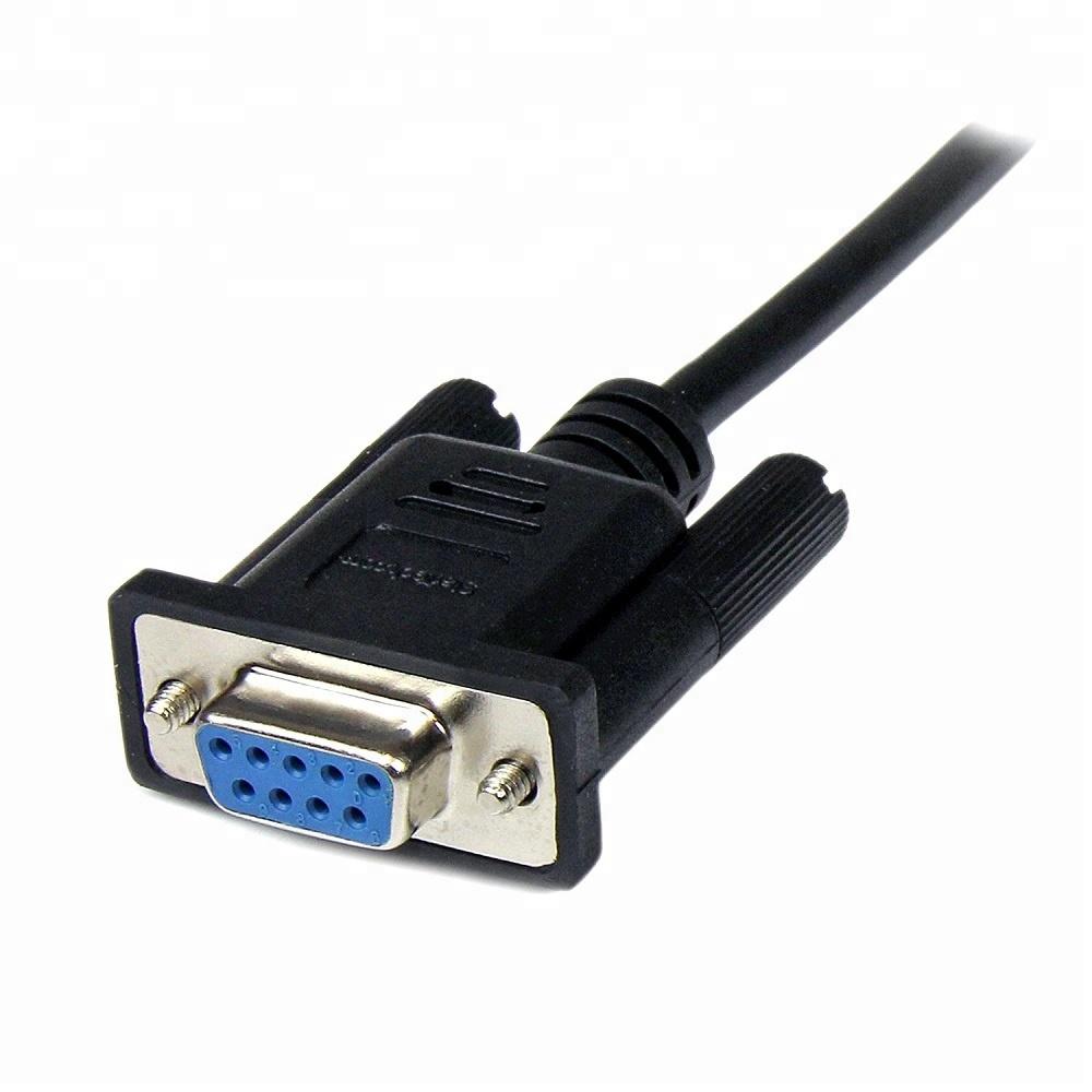 Straight Through DB9 9 Pin Serial RS232 M/F Male Female Cable 15ft Length