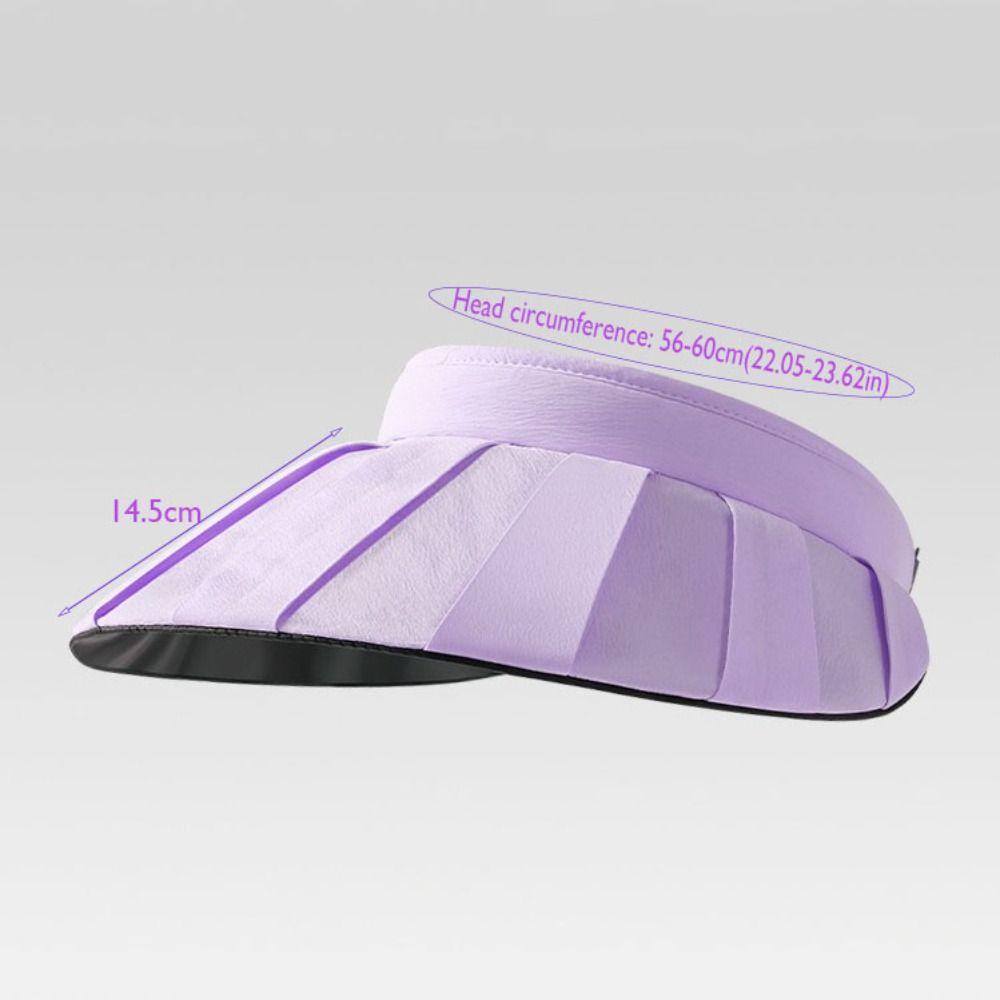 Empty Top Hair Hoop Hat Foldable Beach Sunshade Hat Portable Sun Hat