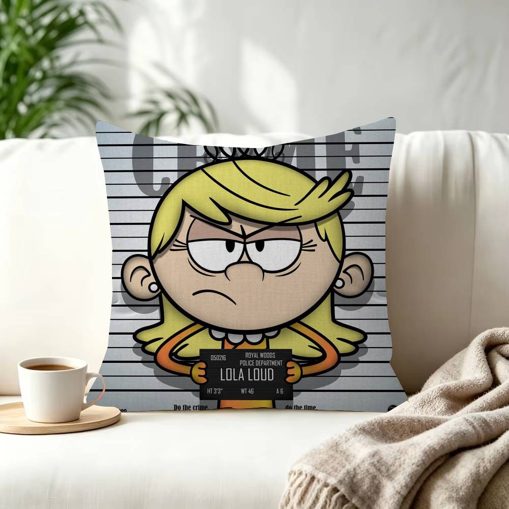 Popular Cartoon The Loud House Decorative Room Aesthetics Pillow Case Home Decor Bedroom Sofa Bed Pillow Cover x