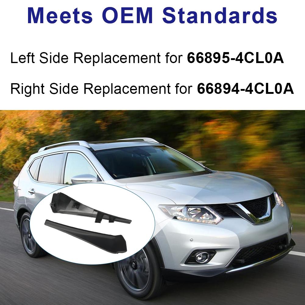 66894-4CL0A Black Front Windshield Wiper Cowl For Nissan Rogue 2014-2020 Cowl Extension Trim Cover OEM 66895-4CL0A Car Accessory
