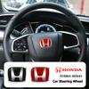 Car Steering Wheel Emblem Badge H-Sticker Accessories For Honda Civic Fit Jazz Accord Pilot CRV Odyssey HRV City Ny1 Valve Stem