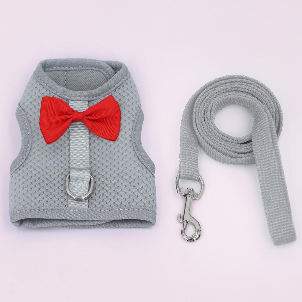 Rabbit Harness Soft Mesh Small Pet No Pull Comfort Padded Vest for Bunny Guinea Pigs Squirrels and Other Small Animal