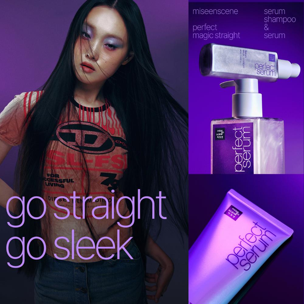Mise En Scene Perfect Magic Straight Serum, Shampoo,Treatment 3 Type