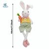 Adjustable Long Legged Easter Rabbit Decoration Carrot Flower Basket Cute Display Item Rabbit Spring Countrysides Theme