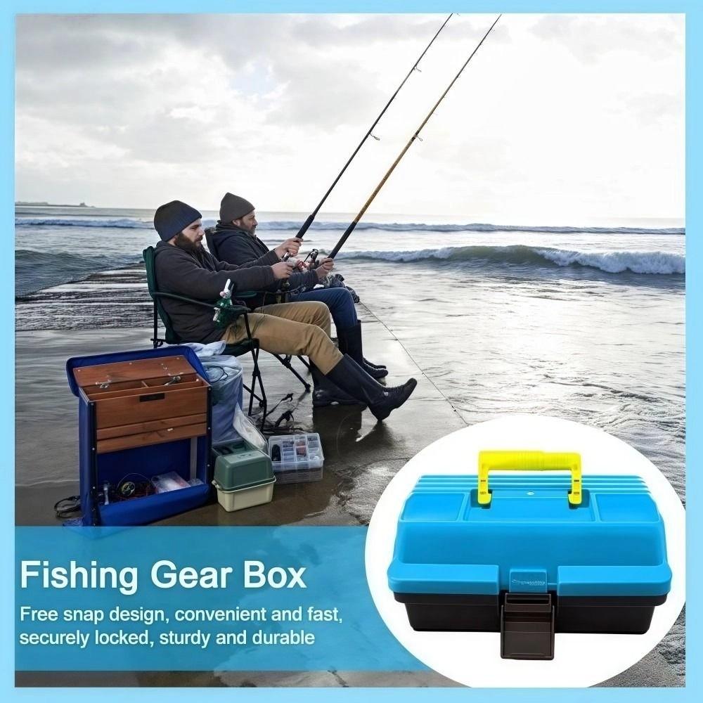 3 Layers Fishing Accessories Box Portable Hardware Storage Box  For Fishing Gear Storage