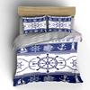 Ocean And Nautical Elements Printed Duvet Cover Set1 Duvet Cover+2 Pillowcasemulti Size Bedroom Bedding Decor Luxury Gift