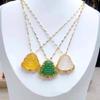 Buddha Necklaces Amulet Chinese Style Maitreya Jewelry All-match Sweater Chain