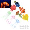 8Pcs Set Silicone Artificial Glowing Fish Colorful Aquarium Decor Fake Glowing Fish  Aquarium